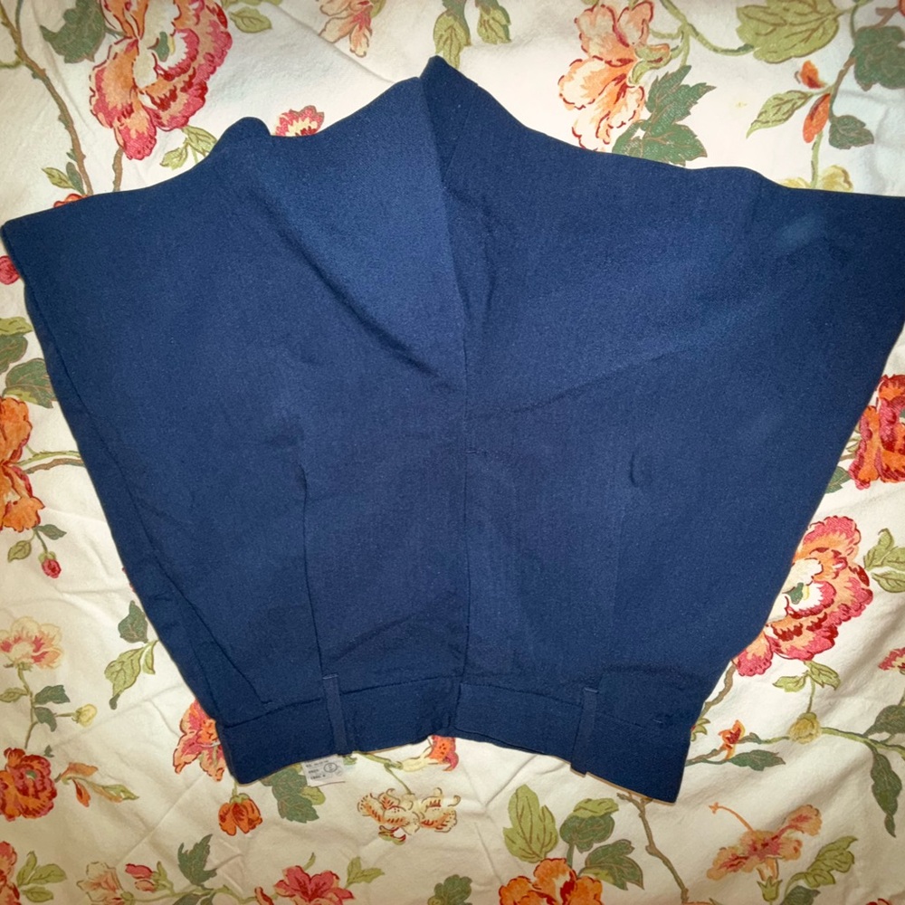 Abercrombie & Fitch Navy Blue high waisted tailored shorts